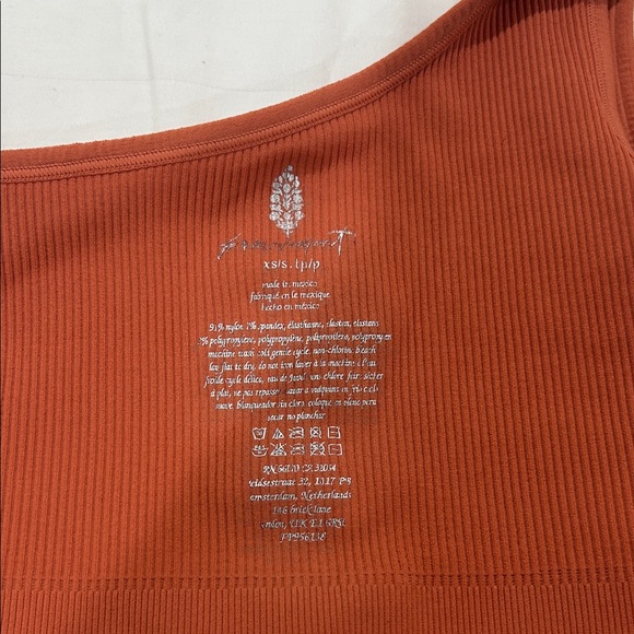 Rust Orange Ribbed Activewear Set - Picture 2 of 3